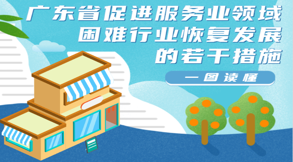 一图读懂广东省促进服务业领域困难行业恢复发展若干措施